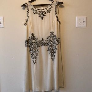 LAST CHANCE Maggy London Cream Dress Beaded